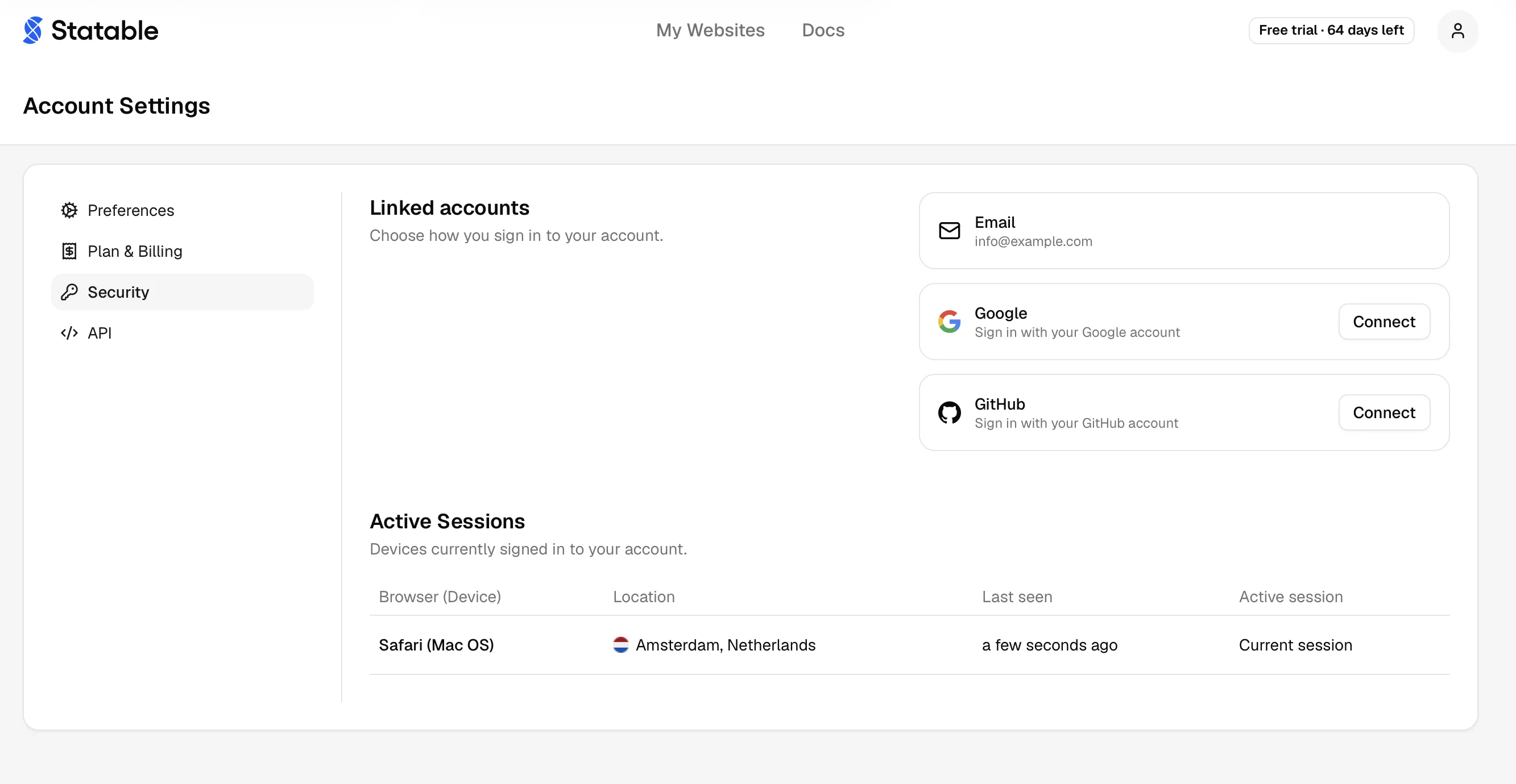 Account security