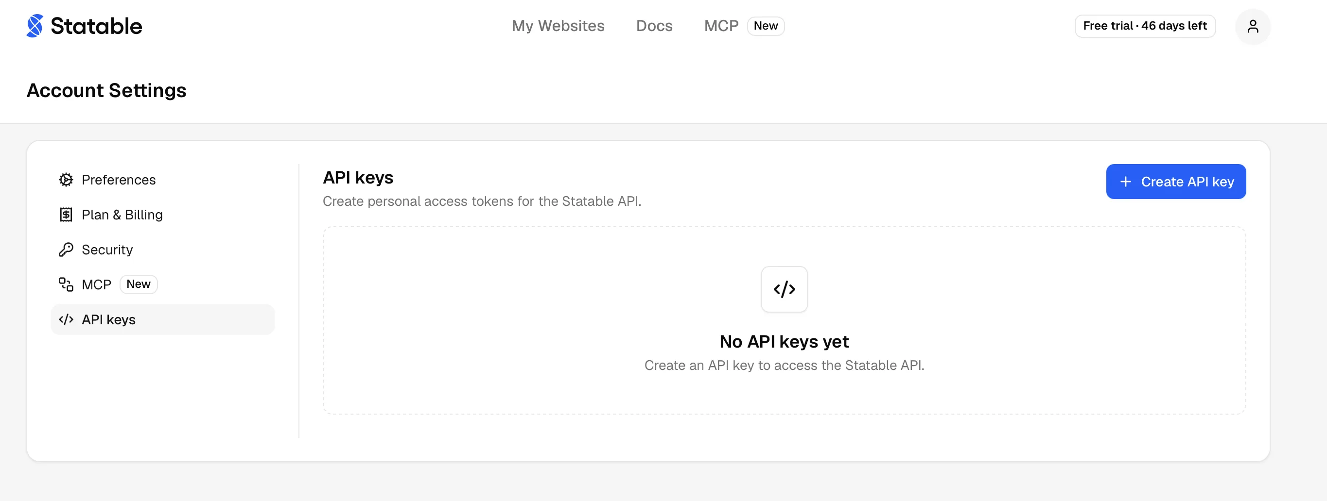 API keys