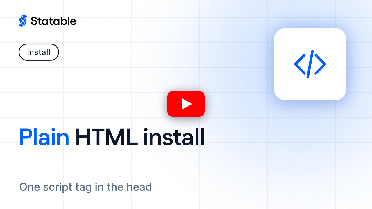 Install Statable on a plain HTML site
