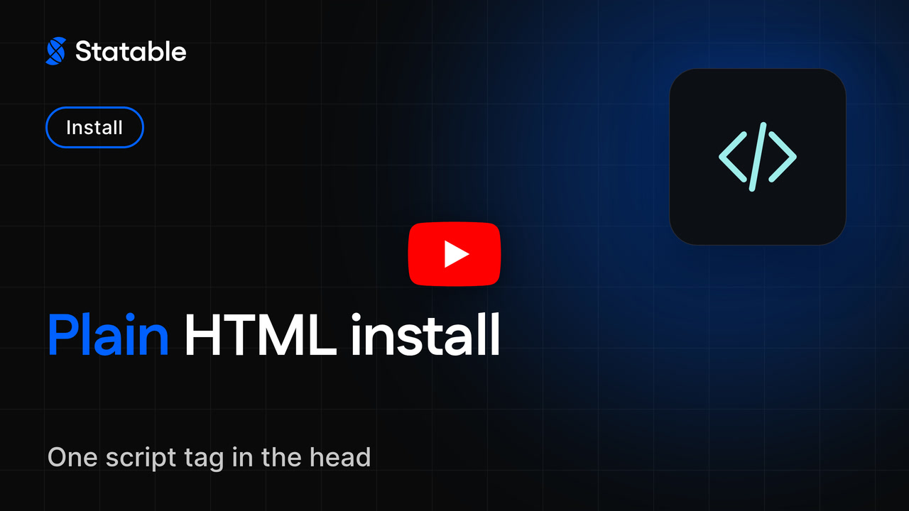Install Statable on a plain HTML site