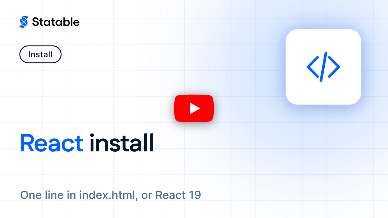 Install Statable on React