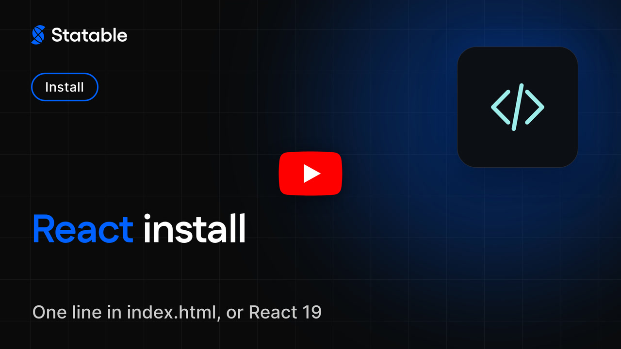 Install Statable on React