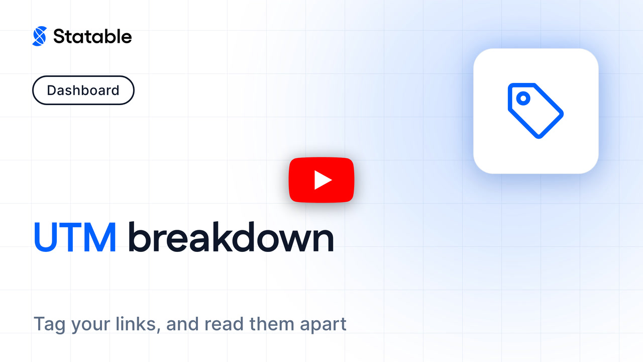 UTM breakdown in the Statable sources report