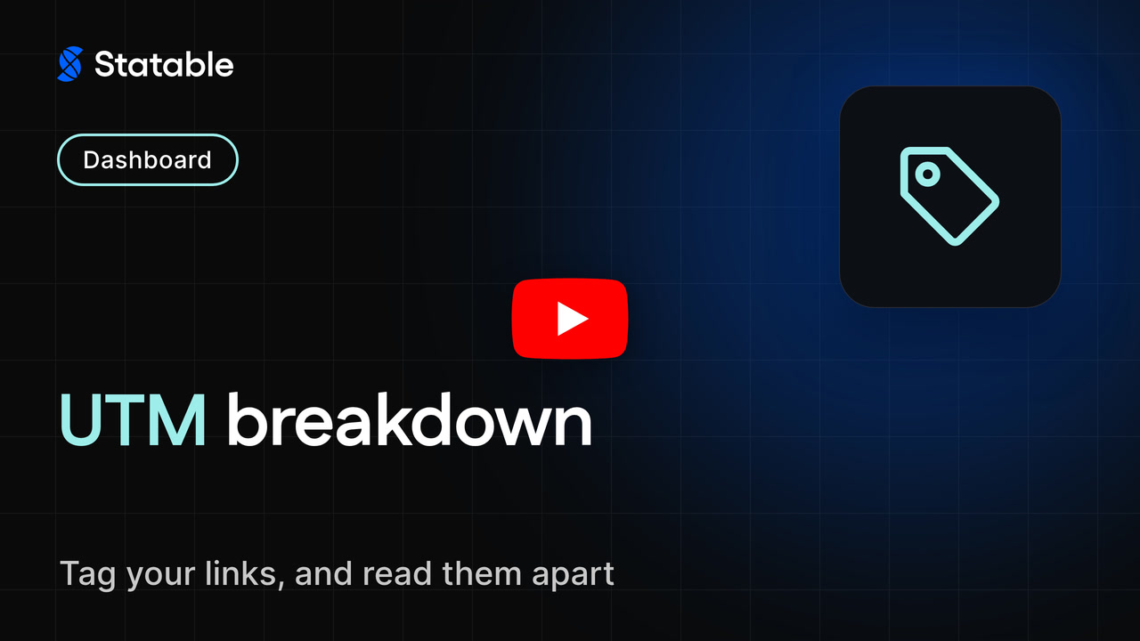 UTM breakdown in the Statable sources report