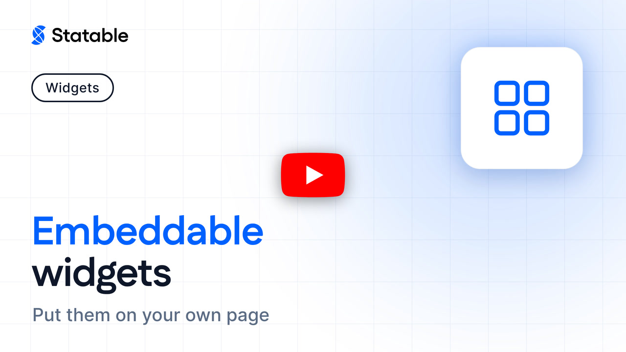 Embeddable widgets overview