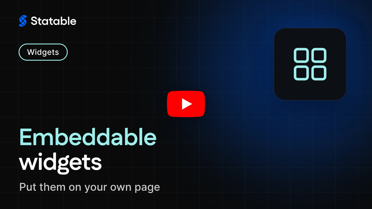 Embeddable widgets overview